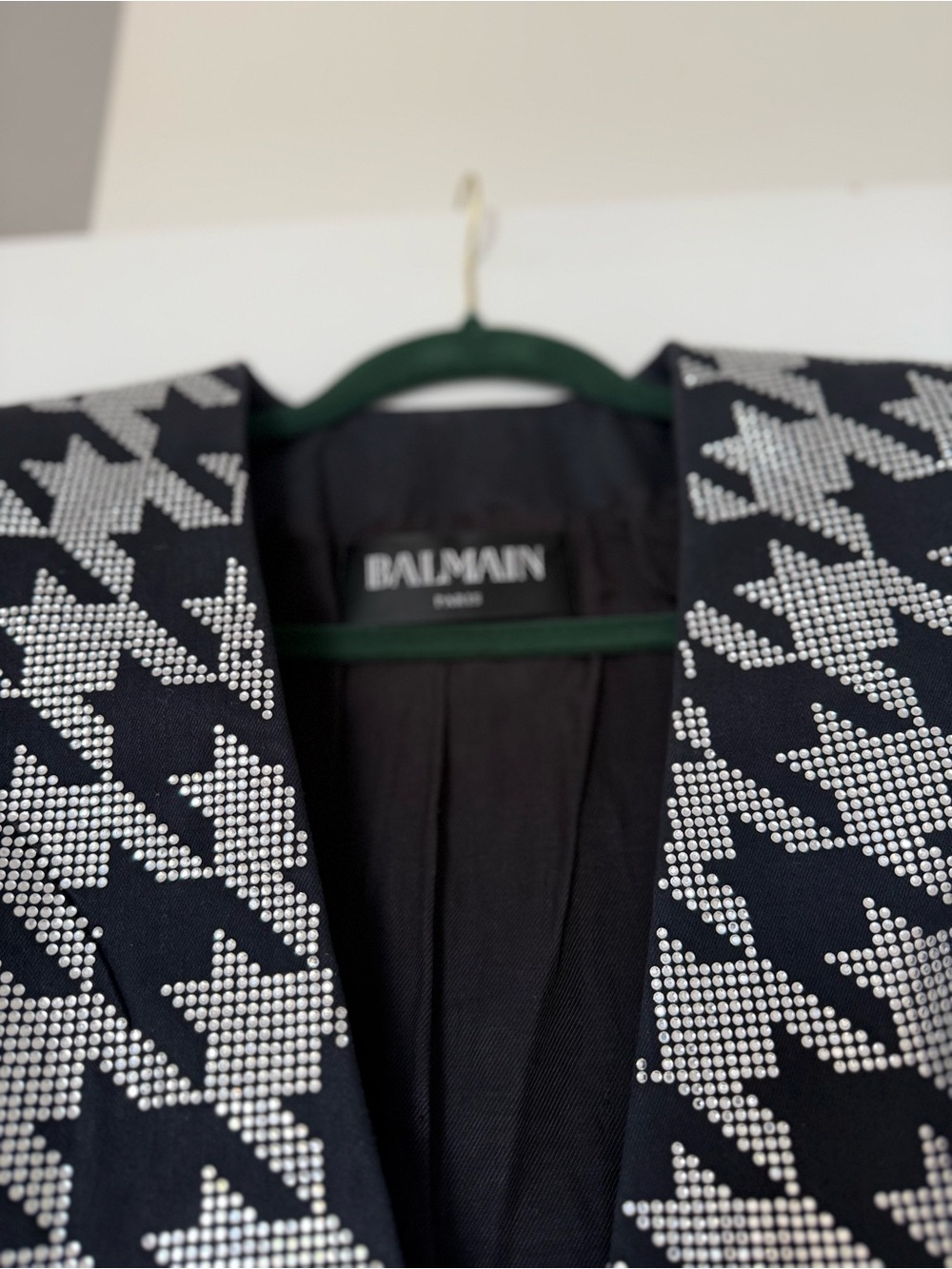 Balmain Crystal-Embellished Houndstooth Jacket 38 $1,995 - Picture 5 of 8